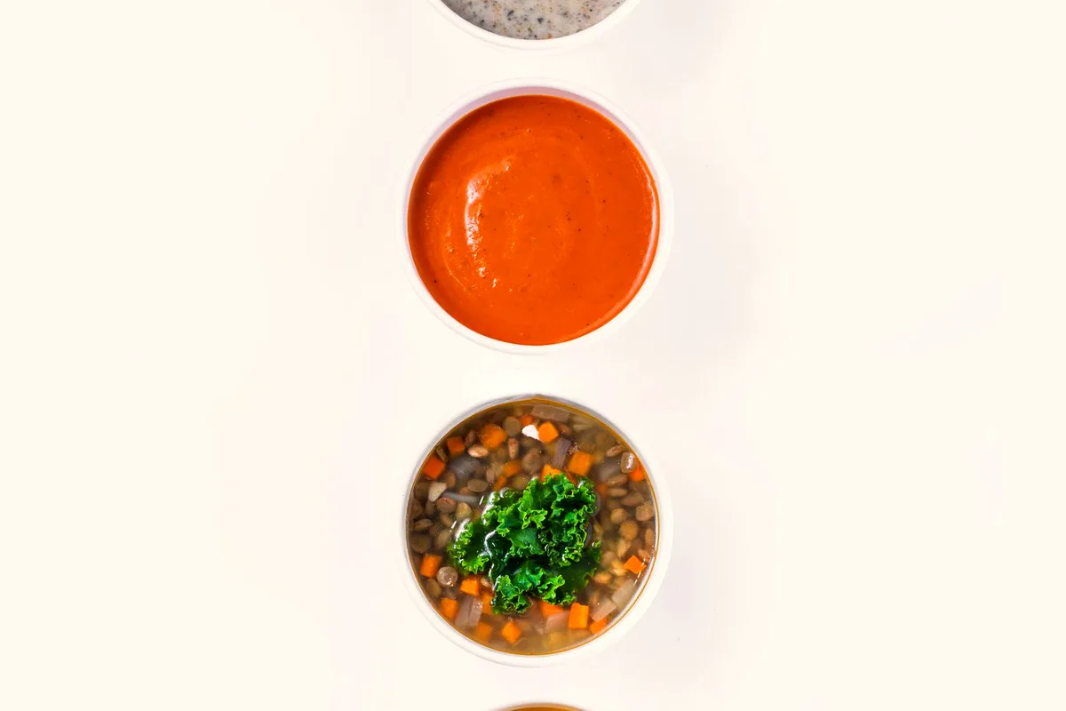 Homemade vegetable soup and preserved jars — FryDaily canning season